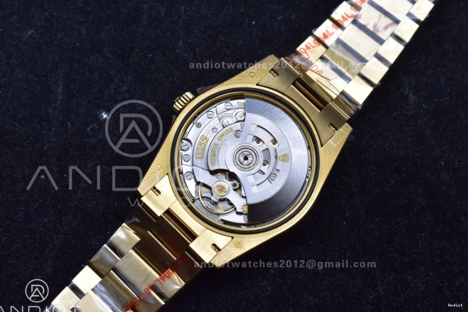 Best Gold President 694 DayDate Diamond Steel YG Stick vr3255 (Gain Dial Edition 36 Durable Weight) with QF V5 Bracelet 904L on 0713